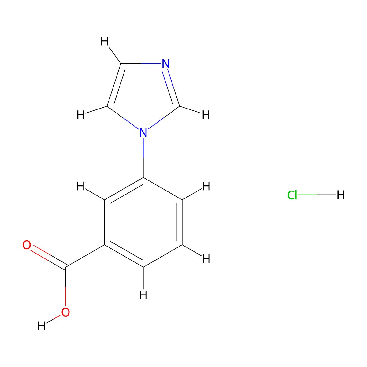 3-(1H-imidazol-1-yl)benzoic acid hydrochloride molecular structure, CAS 2901067-06-7