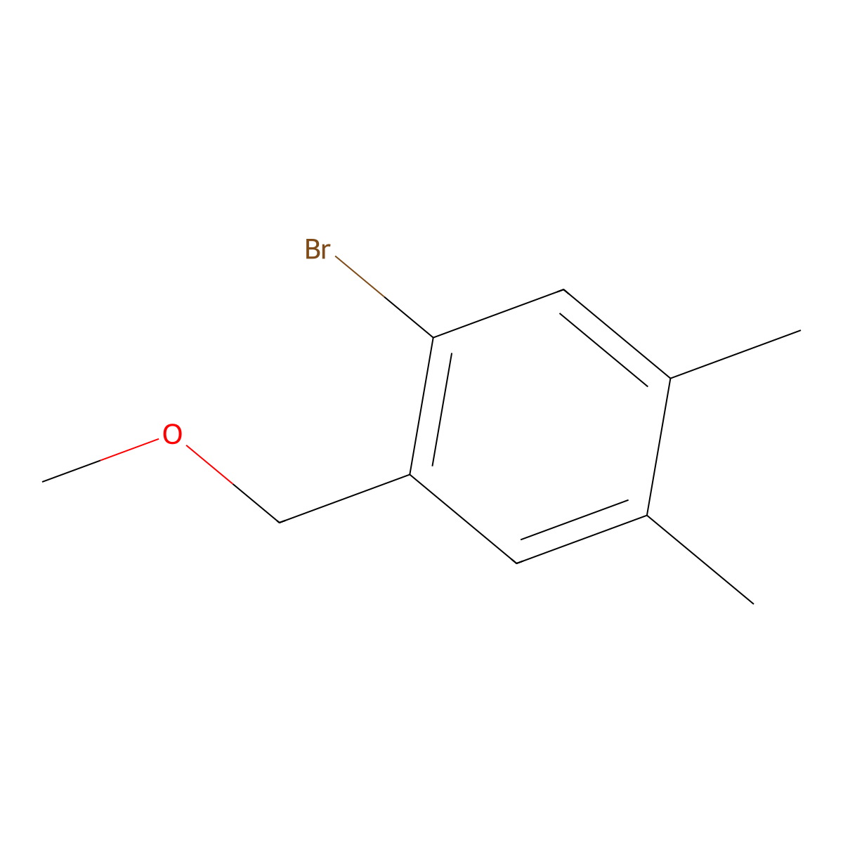 1-Bromo-2-(methoxymethyl)-4,5-dimethylbenzene molecular structure, CAS 2901067-07-8