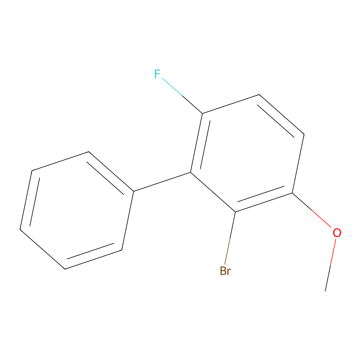 2-Bromo-6-fluoro-3-methoxy-1,1'-biphenyl molecular structure, CAS 2901067-10-3
