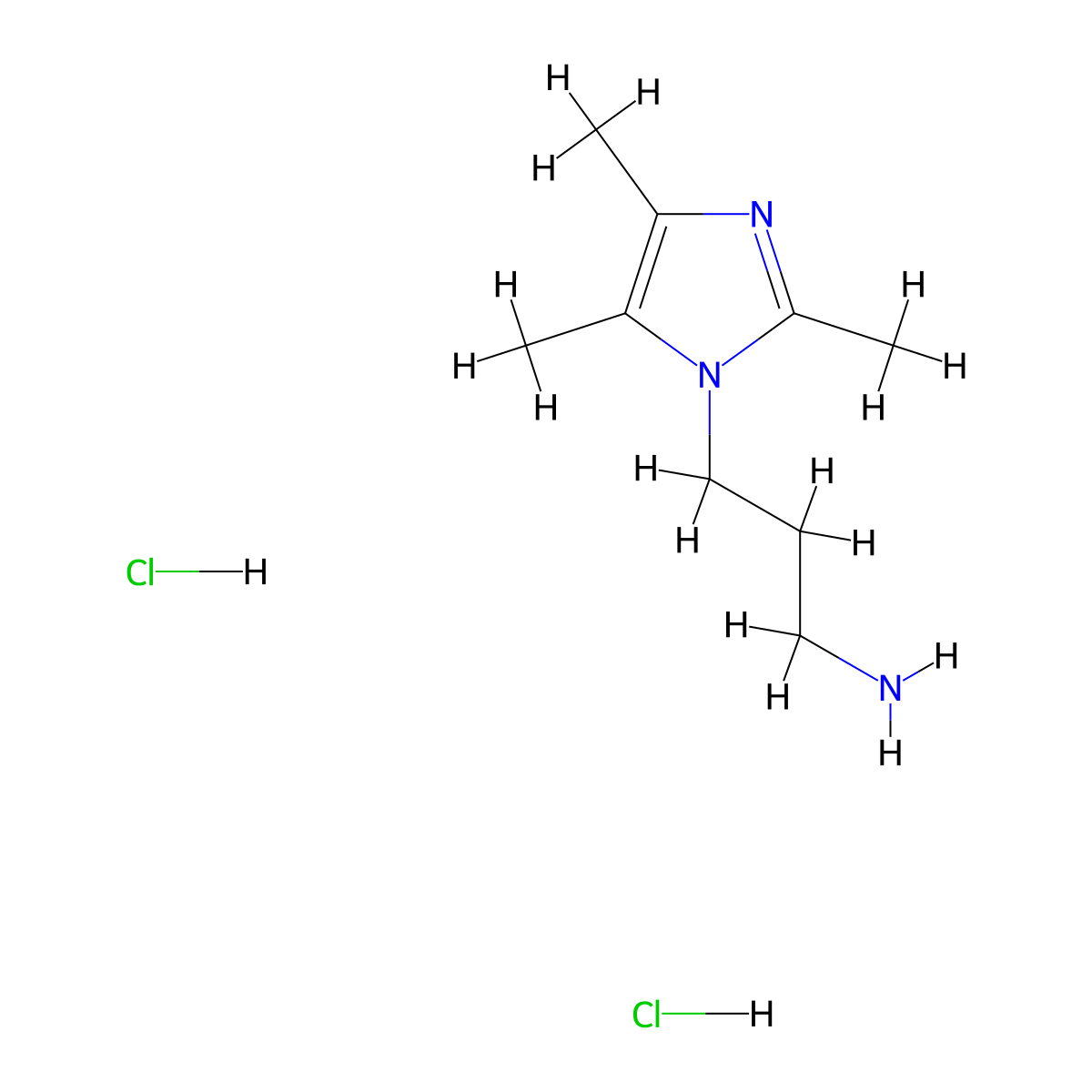 3-(2,4,5-trimethyl-1H-imidazol-1-yl)propan-1-amine dihydrochloride molecular structure, CAS 2901081-58-9