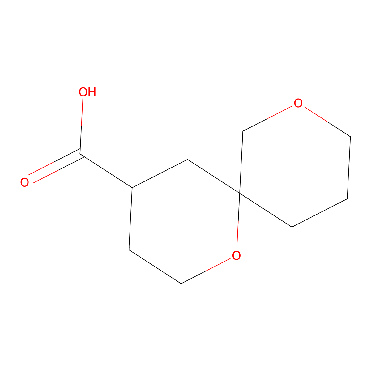 1,8-Dioxaspiro[5.5]undecane-4-carboxylic acid molecular structure, CAS 2901081-61-4