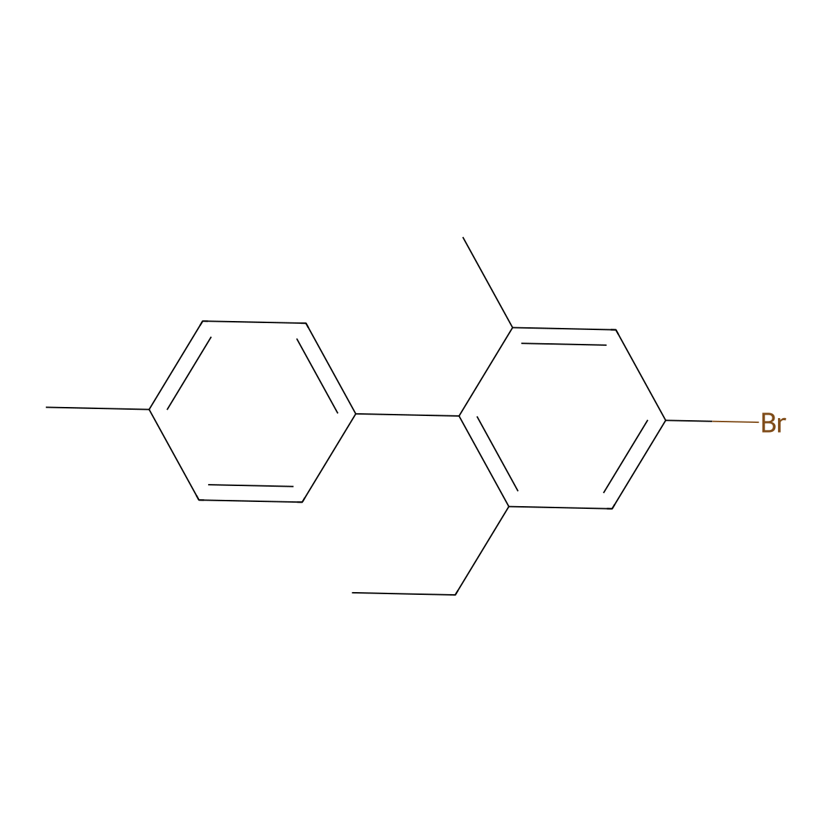 4-Bromo-2-ethyl-4',6-dimethyl-1,1'-biphenyl molecular structure, CAS 2901081-71-6