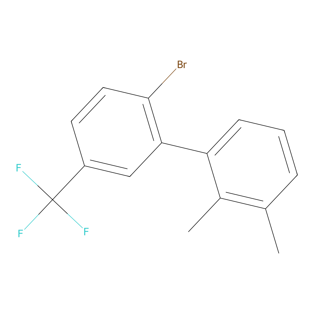 2'-Bromo-2,3-dimethyl-5'-(trifluoromethyl)-1,1'-biphenyl molecular structure, CAS 2901081-75-0