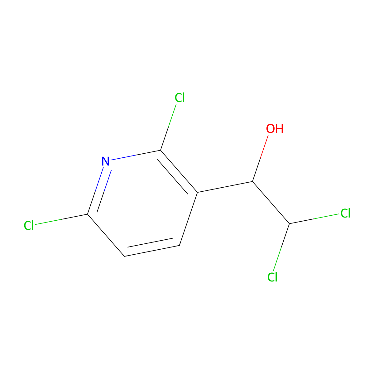 2,2-Dichloro-1-(2,6-dichloropyridin-3-yl)ethanol molecular structure, CAS 2901081-78-3