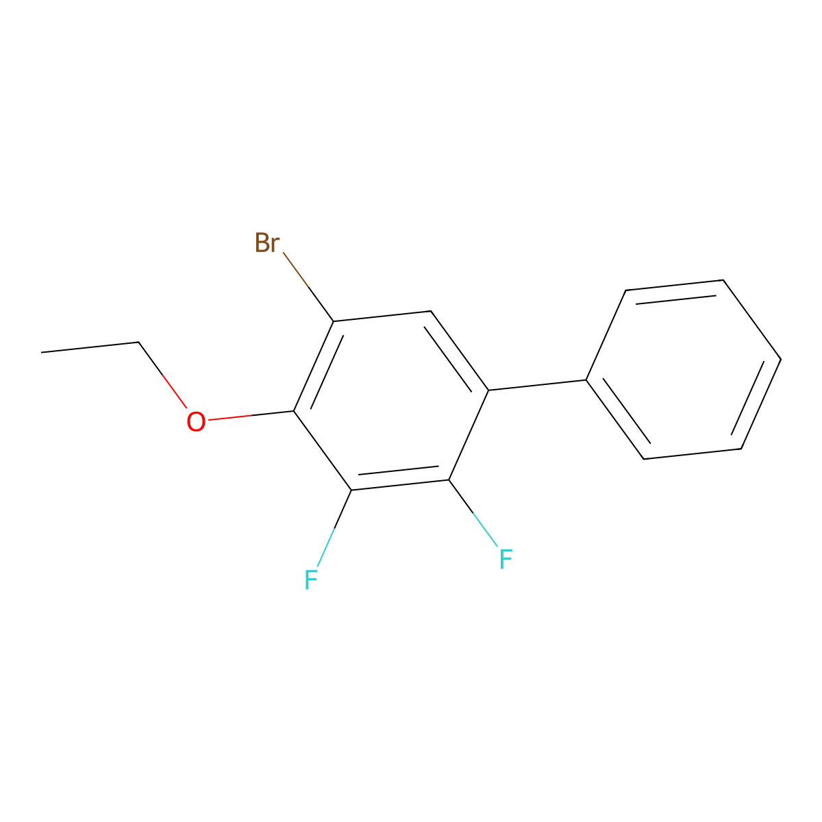 5-Bromo-4-ethoxy-2,3-difluoro-1,1'-biphenyl molecular structure, CAS 2901081-80-7