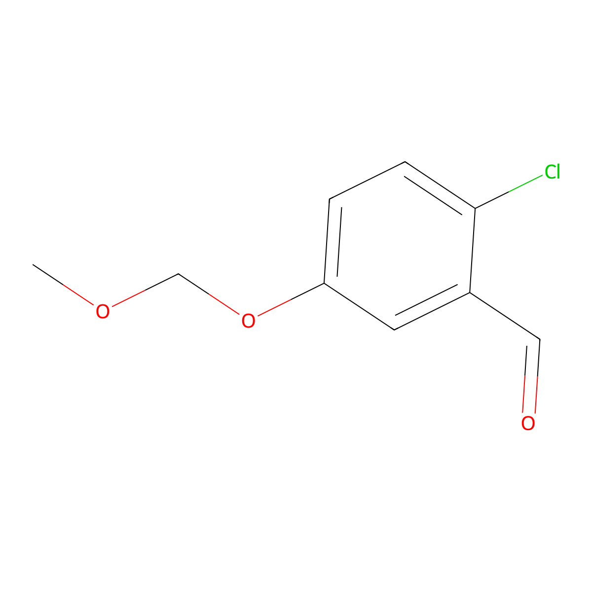 2-Chloro-5-(methoxymethoxy)benzaldehyde molecular structure, CAS 2901081-82-9
