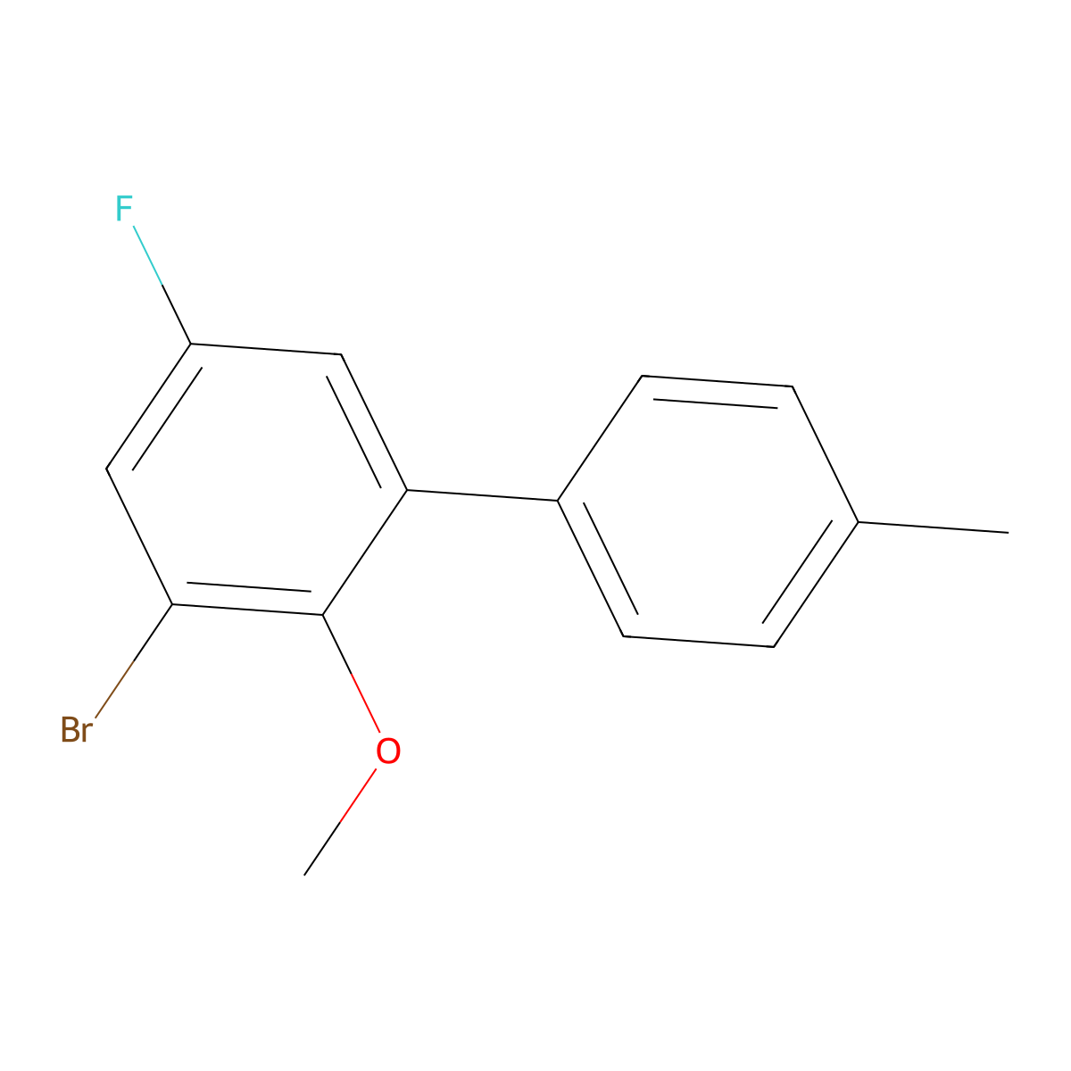 3-Bromo-5-fluoro-2-methoxy-4'-methyl-1,1'-biphenyl molecular structure, CAS 2901081-95-4