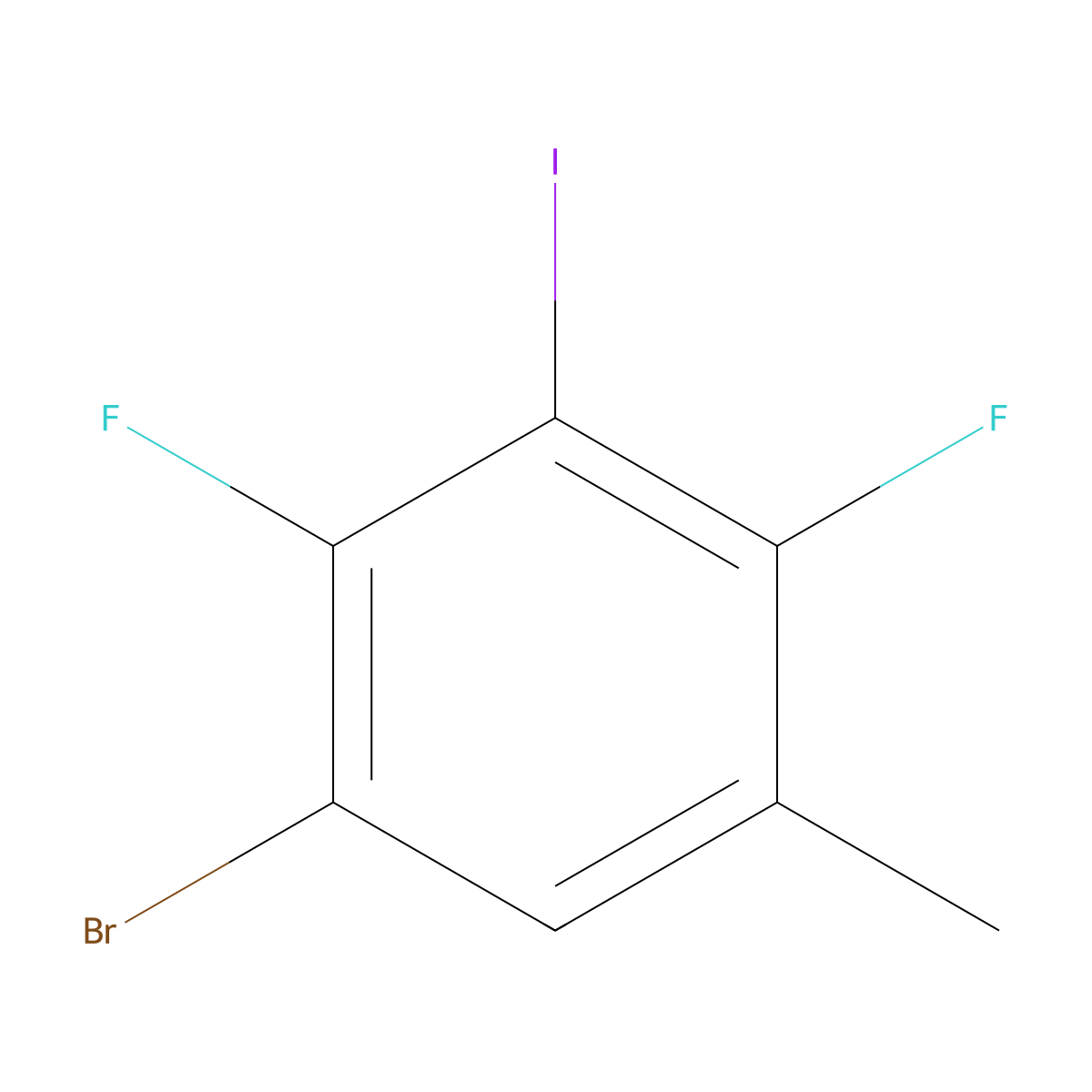 1-Bromo-2,4-difluoro-3-iodo-5-methylbenZene molecular structure, CAS 2901081-99-8
