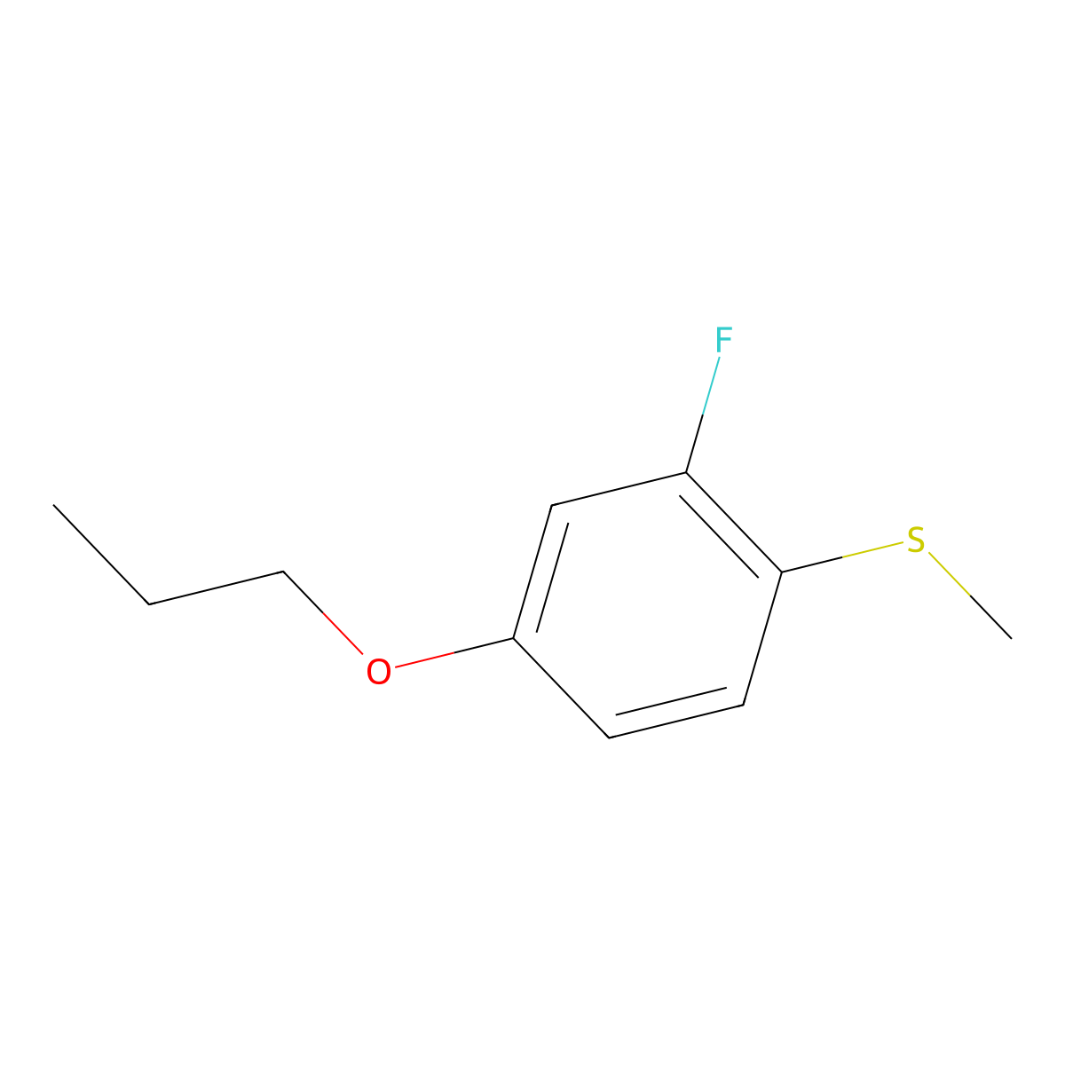 (2-Fluoro-4-propoxyphenyl)(methyl)sulfane molecular structure, CAS 2901082-06-0