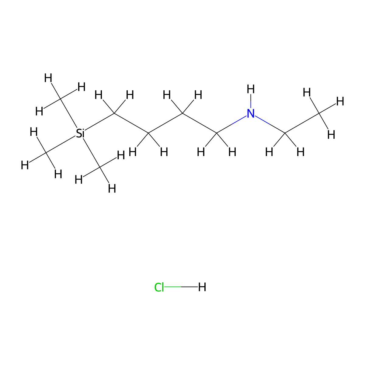 Ethyl[4-(trimethylsilyl)butyl]amine hydrochloride molecular structure, CAS 2901082-07-1