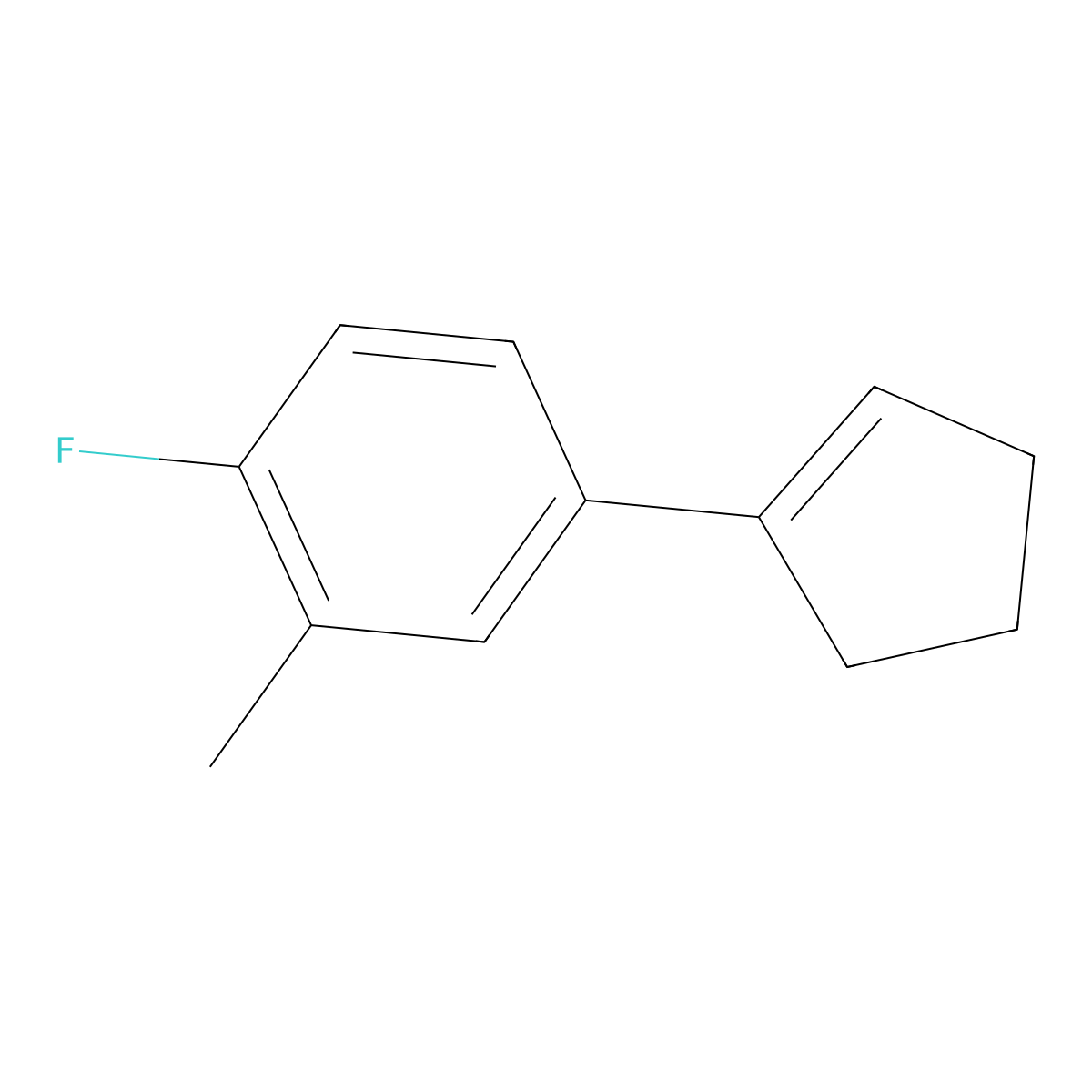 4-(Cyclopent-1-en-1-yl)-1-fluoro-2-methylbenZene molecular structure, CAS 2901082-08-2