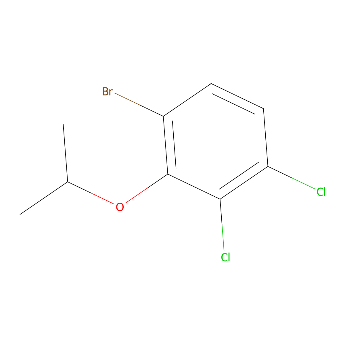 1-Bromo-3,4-dichloro-2-isopropoxybenZene molecular structure, CAS 2901082-33-3