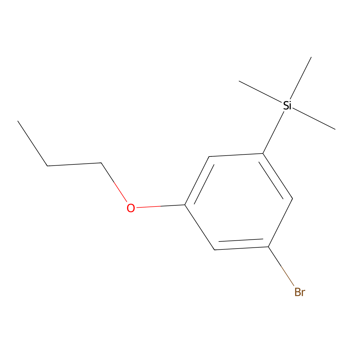(3-Bromo-5-propoxyphenyl)trimethylsilane molecular structure, CAS 2901082-35-5