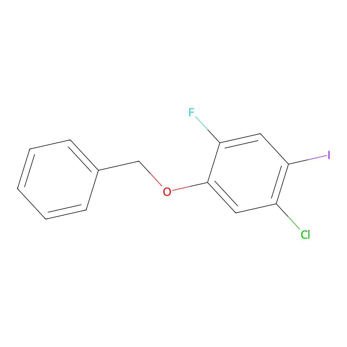 1-(BenZyloxy)-5-chloro-2-fluoro-4-iodobenZene molecular structure, CAS 2901082-36-6