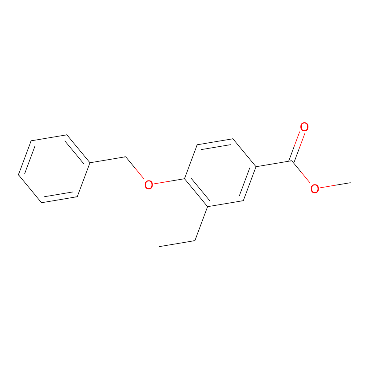 Methyl 4-(benzyloxy)-3-ethylbenzoate molecular structure, CAS 2901082-39-9