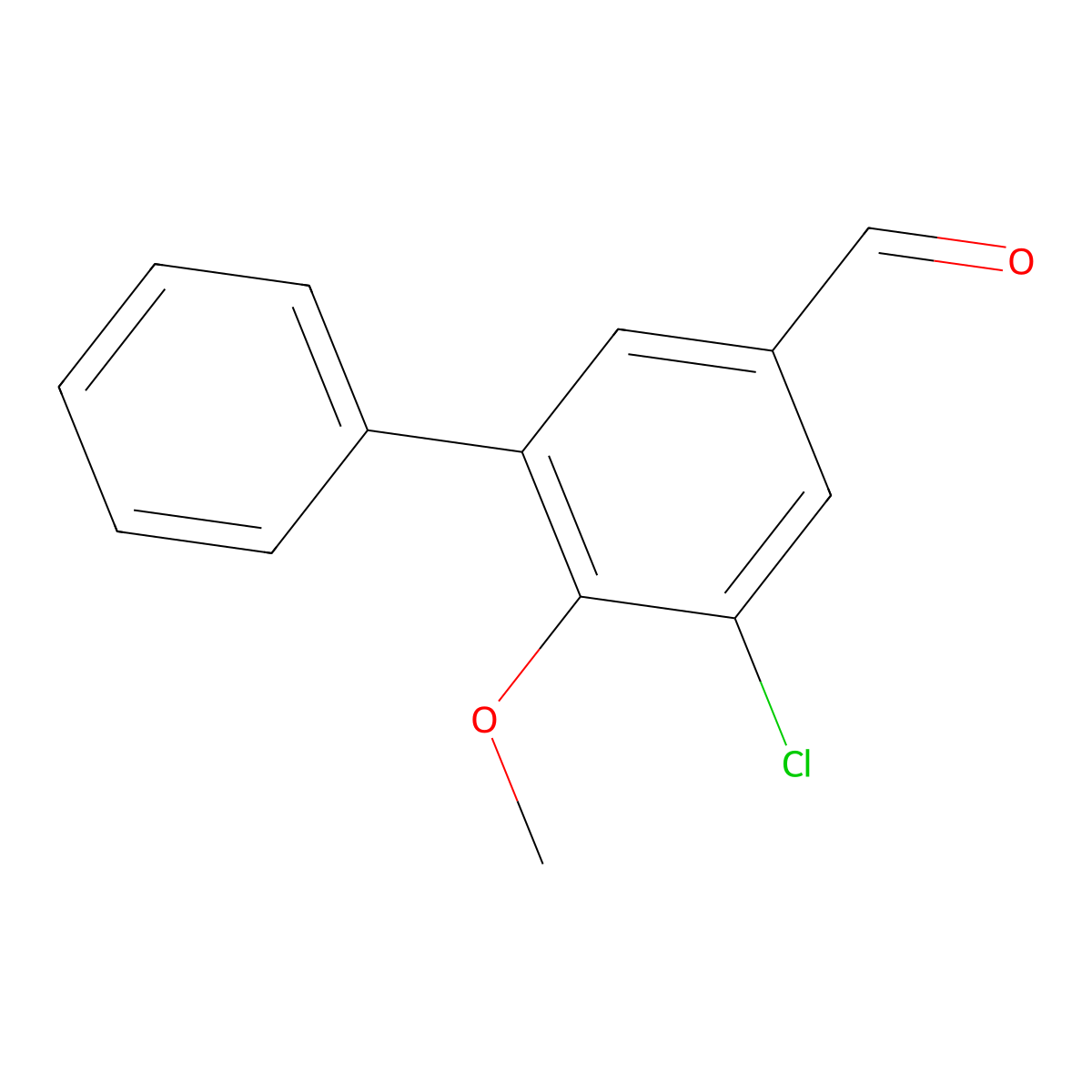 5-Chloro-6-methoxy-[1,1'-biphenyl]-3-carbaldehyde molecular structure, CAS 2901082-40-2