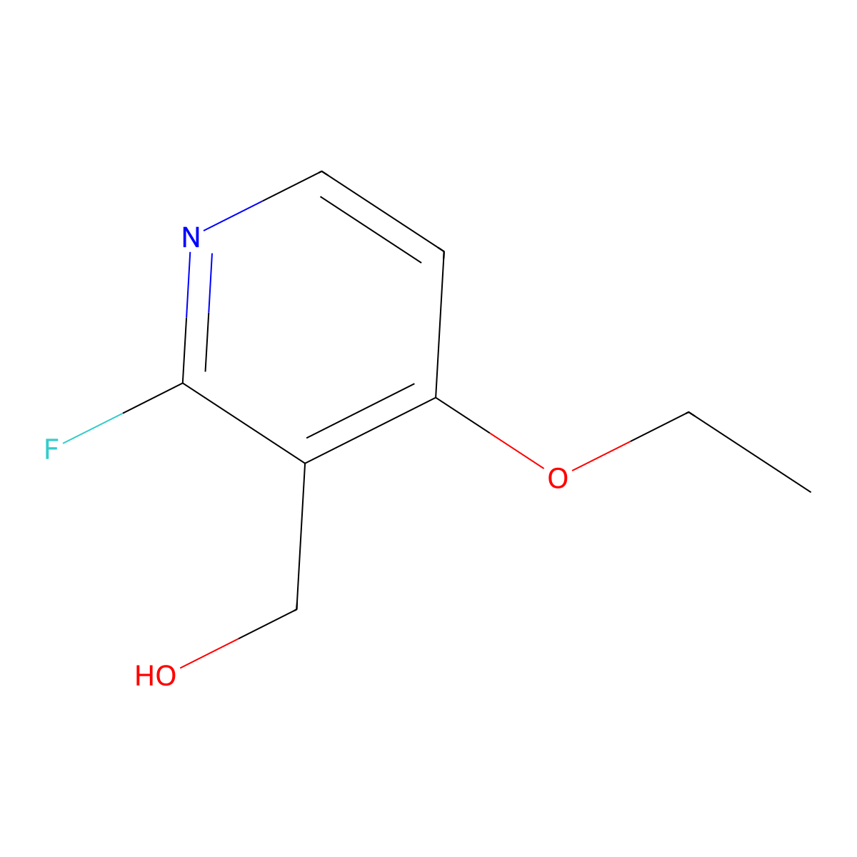 (4-Ethoxy-2-fluoropyridin-3-yl)methanol molecular structure, CAS 2901082-42-4