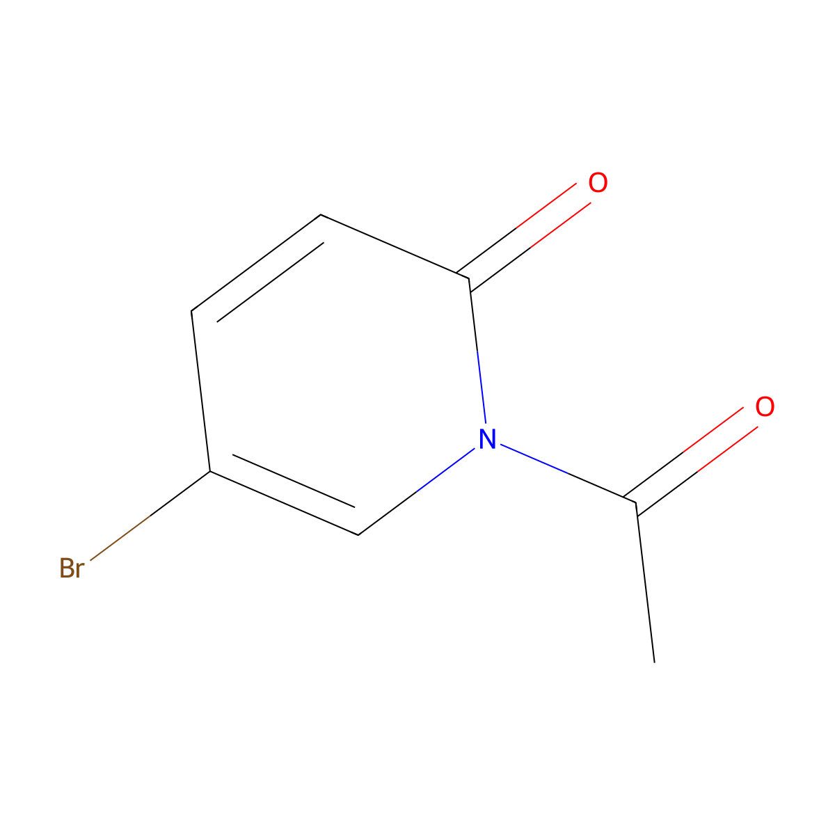 1-Acetyl-5-bromo-1,2-dihydropyridin-2-one molecular structure, CAS 2901082-43-5