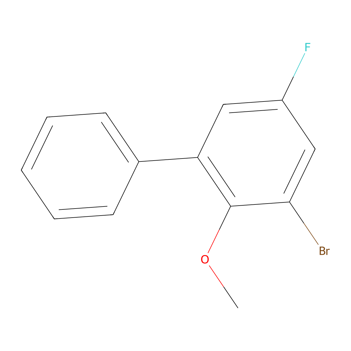 3-Bromo-5-fluoro-2-methoxy-1,1'-biphenyl molecular structure, CAS 2901082-47-9