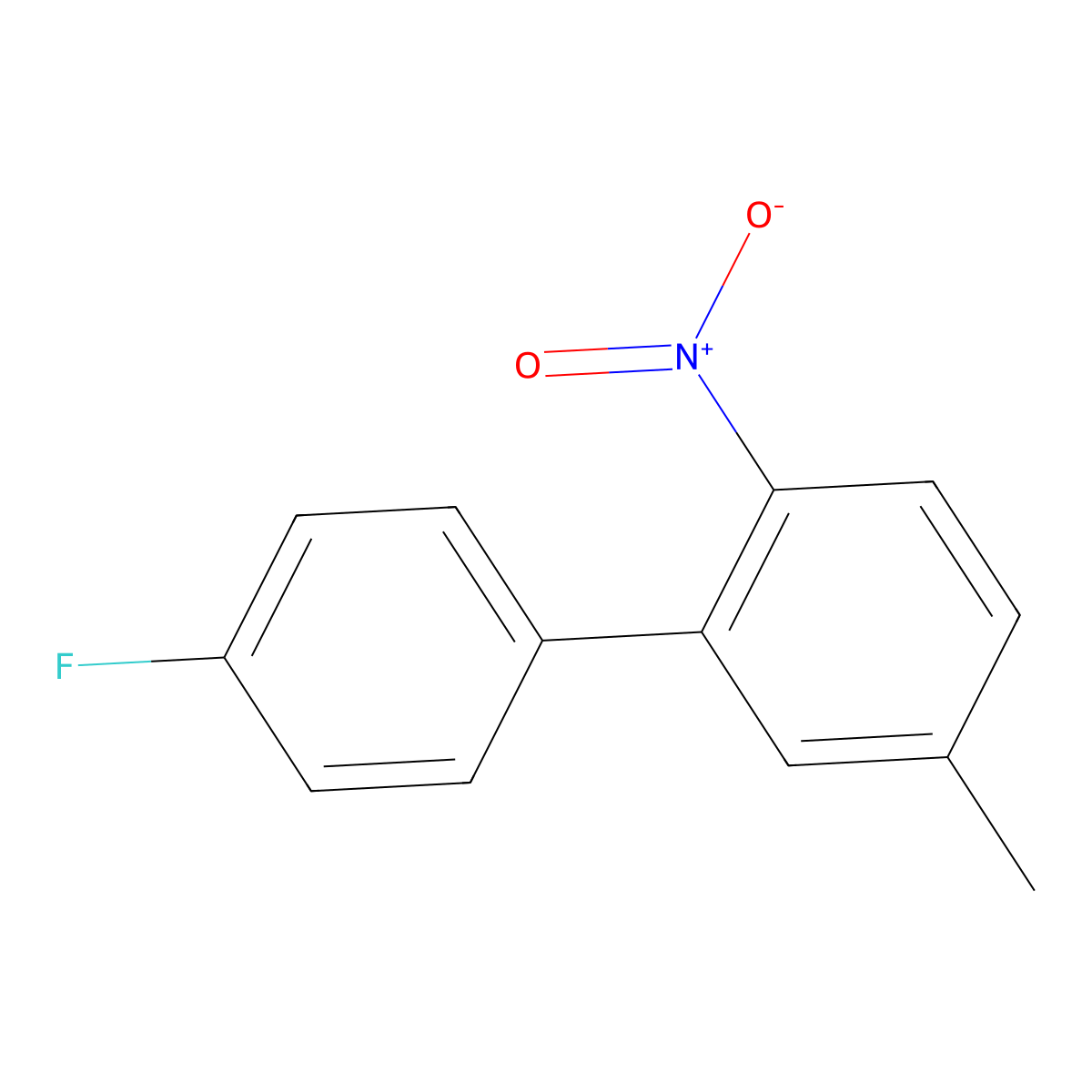 4'-Fluoro-5-methyl-2-nitro-1,1'-biphenyl molecular structure, CAS 2901082-52-6