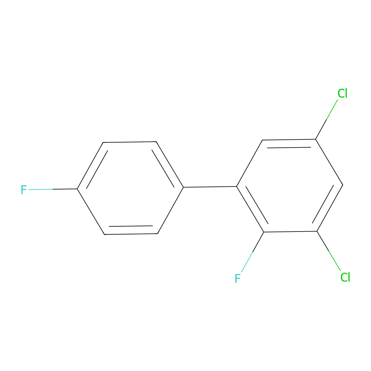 3,5-Dichloro-2,4'-difluoro-1,1'-biphenyl molecular structure, CAS 2901082-57-1