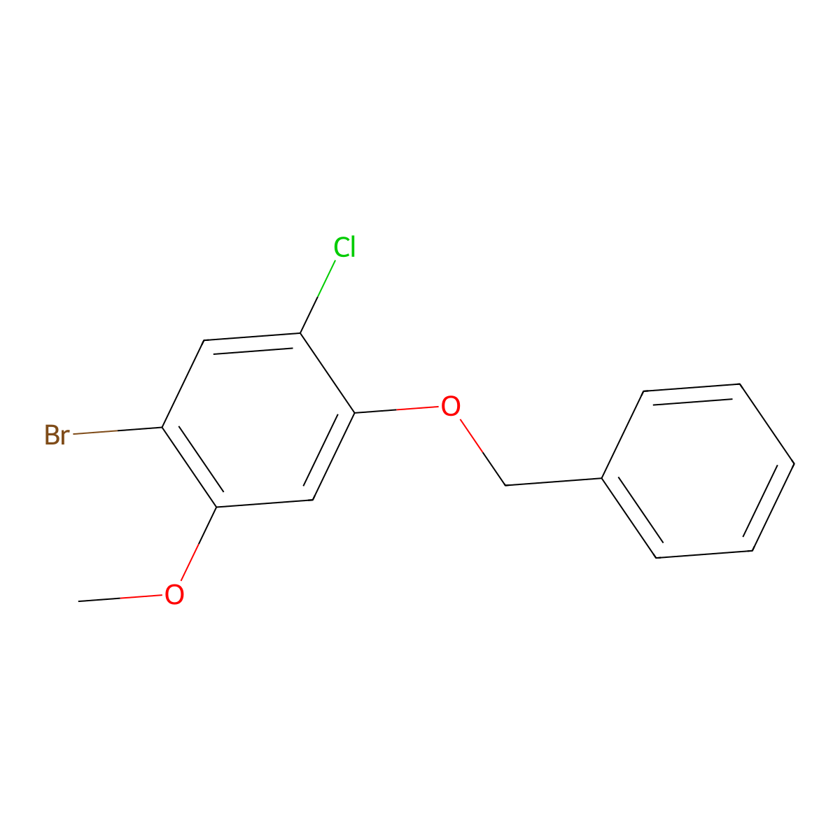 1-(BenZyloxy)-4-bromo-2-chloro-5-methoxybenZene molecular structure, CAS 2901082-63-9