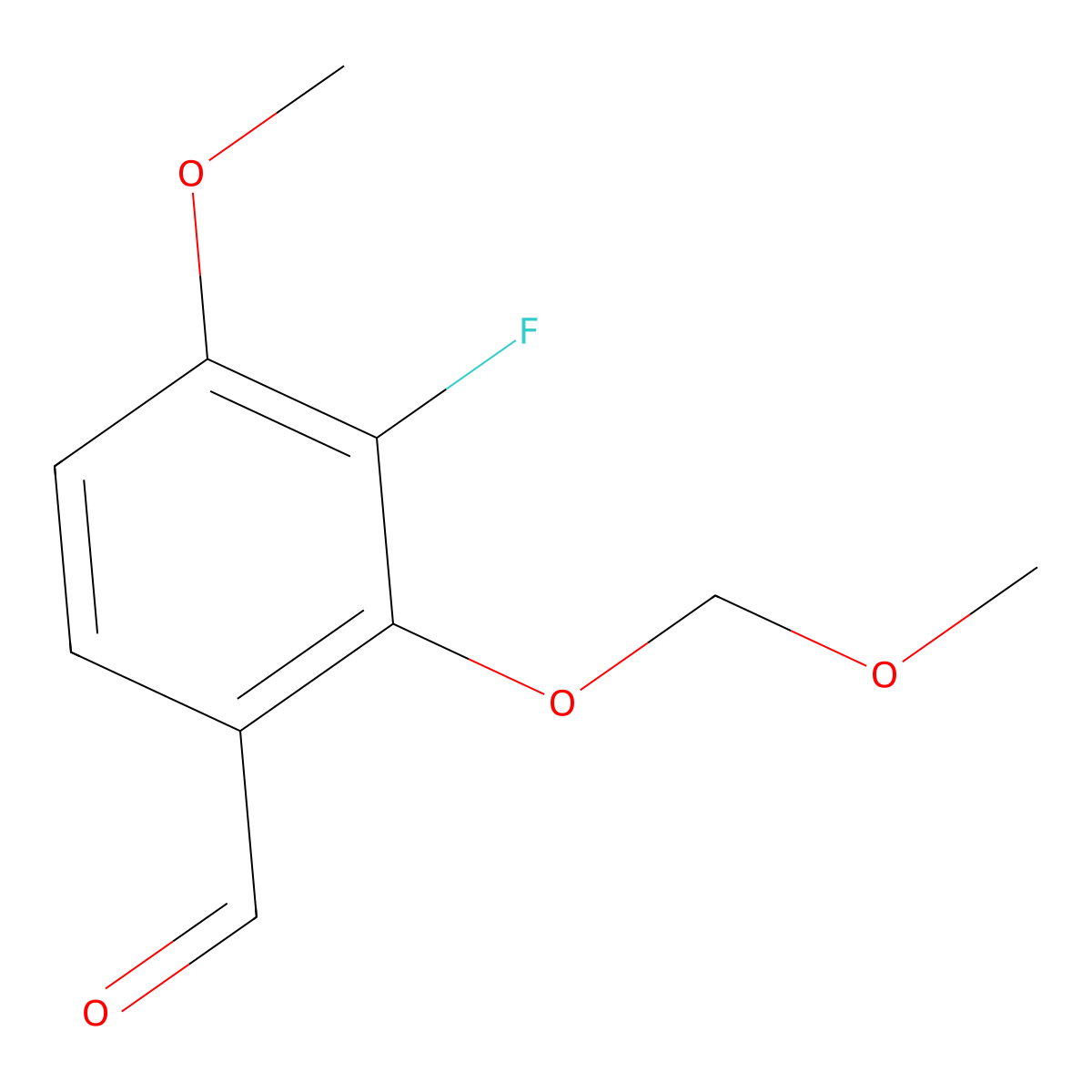 3-Fluoro-4-methoxy-2-(methoxymethoxy)benZaldehyde molecular structure, CAS 2901082-65-1