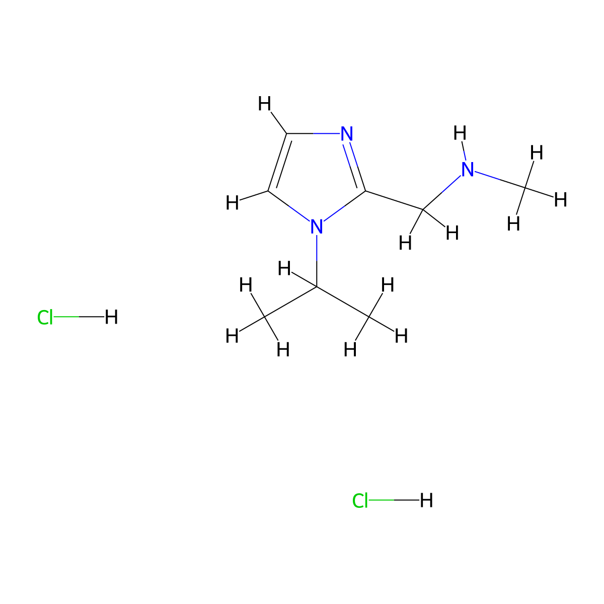 methyl({[1-(propan-2-yl)-1H-imidazol-2-yl]methyl})amine dihydrochloride molecular structure, CAS 2901082-66-2