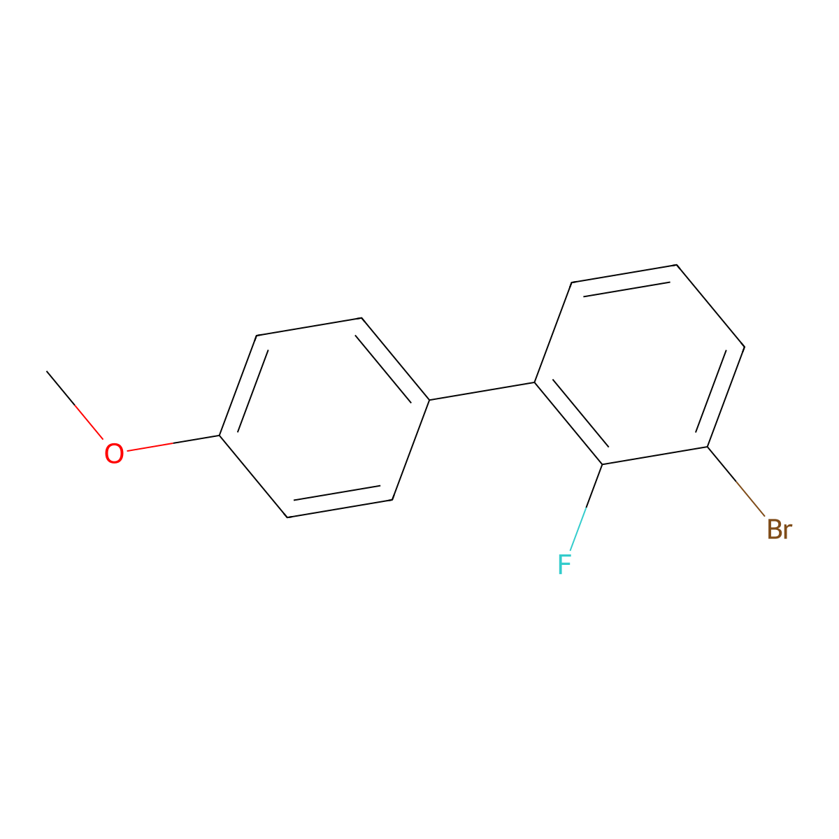 3-Bromo-2-fluoro-4'-methoxy-1,1'-biphenyl molecular structure, CAS 2901082-69-5