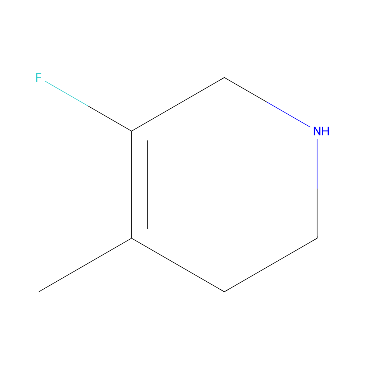 5-Fluoro-4-methyl-1,2,3,6-tetrahydropyridine molecular structure, CAS 2901082-72-0