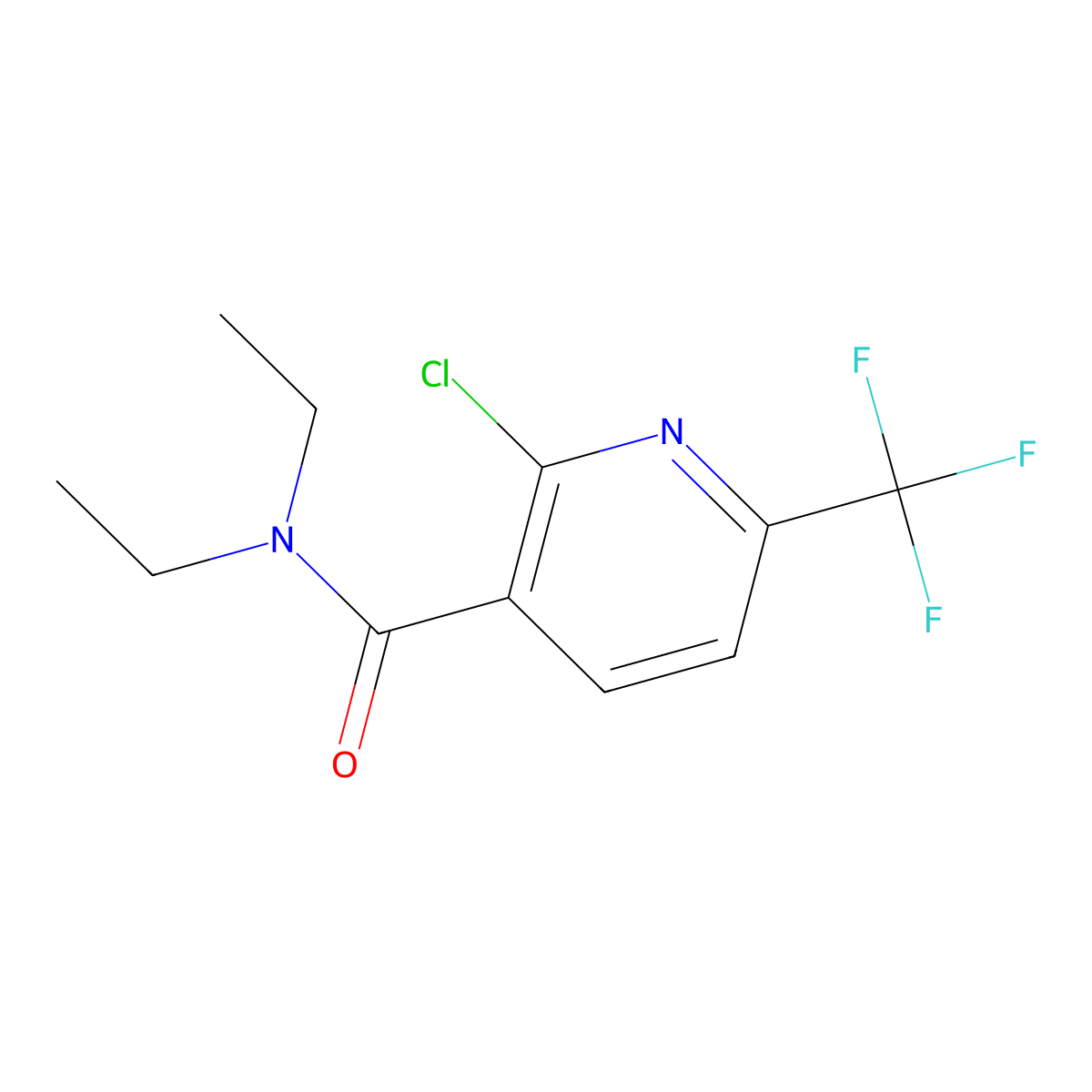 2-Chloro-N,N-diethyl-6-(trifluoromethyl)nicotinamide molecular structure, CAS 2901082-79-7