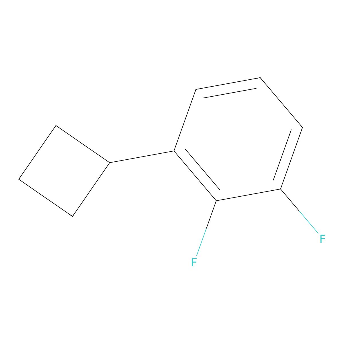 1-Cyclobutyl-2,3-difluorobenzene molecular structure, CAS 2901082-81-1