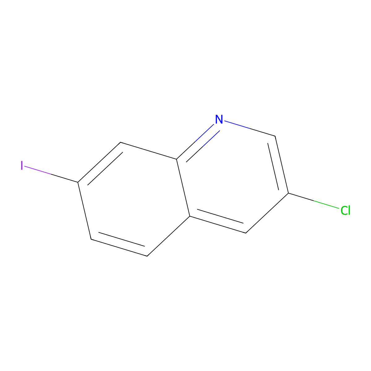 3-Chloro-7-iodoquinoline molecular structure, CAS 2901082-90-2