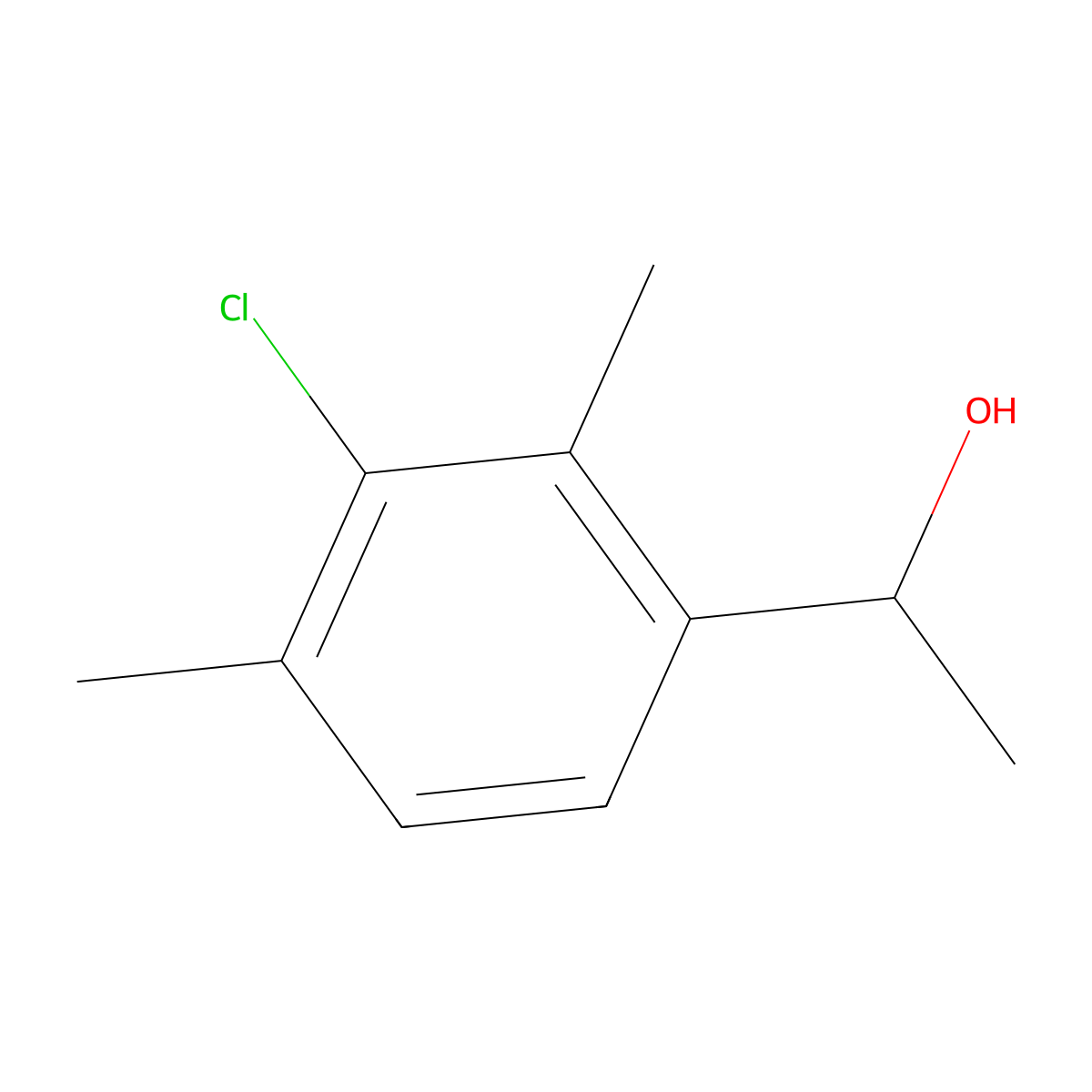 1-(3-Chloro-2,4-dimethylphenyl)ethanol molecular structure, CAS 2901082-91-3