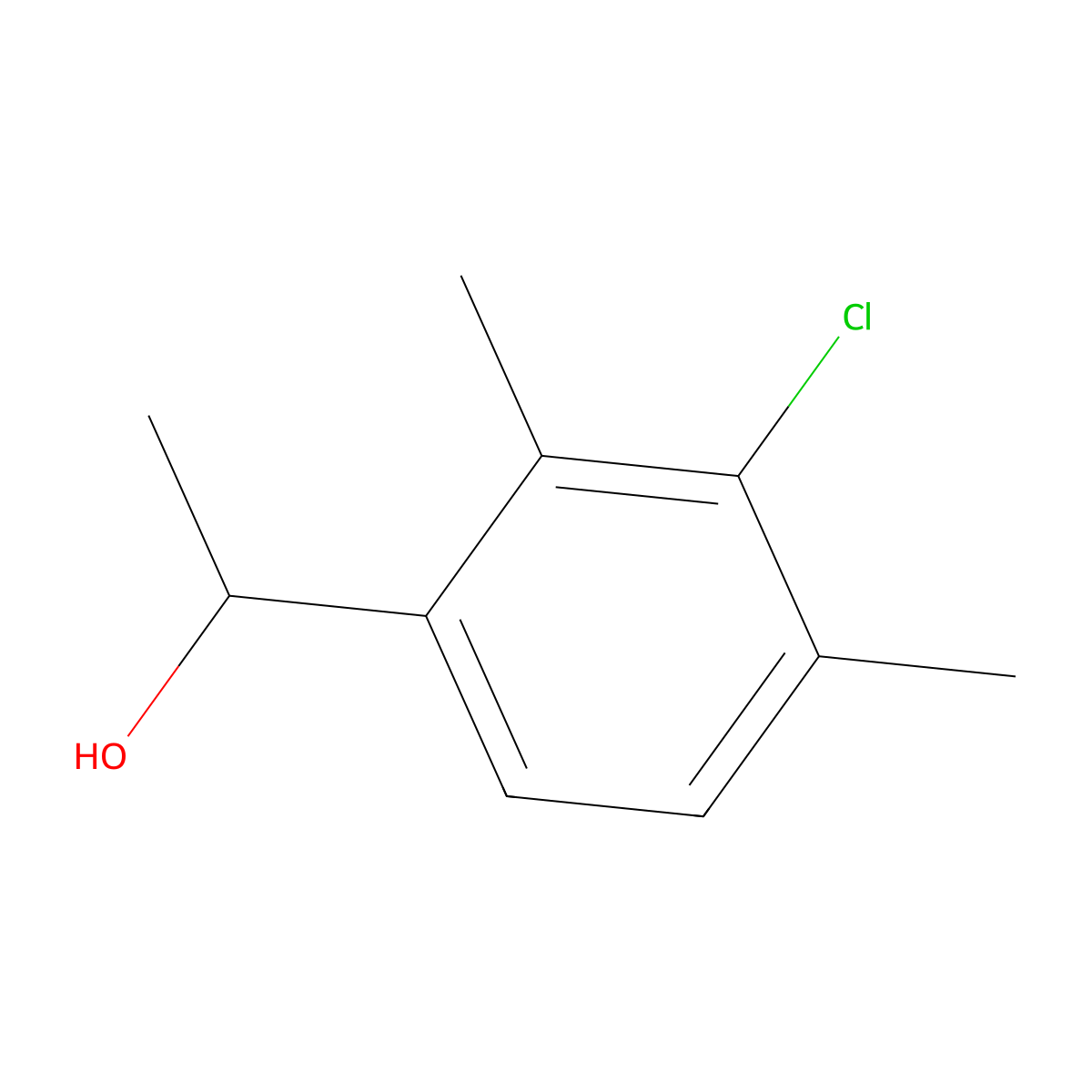 1-(3-Chloro-2,4-dimethylphenyl)ethanol molecular structure, CAS 2901082-91-3