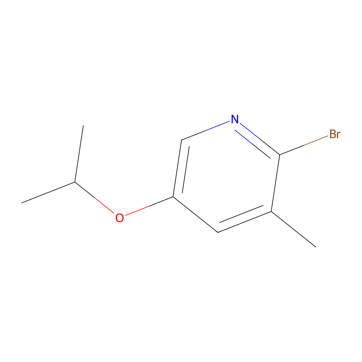 2-Bromo-5-isopropoxy-3-methylpyridine molecular structure, CAS 2901082-93-5