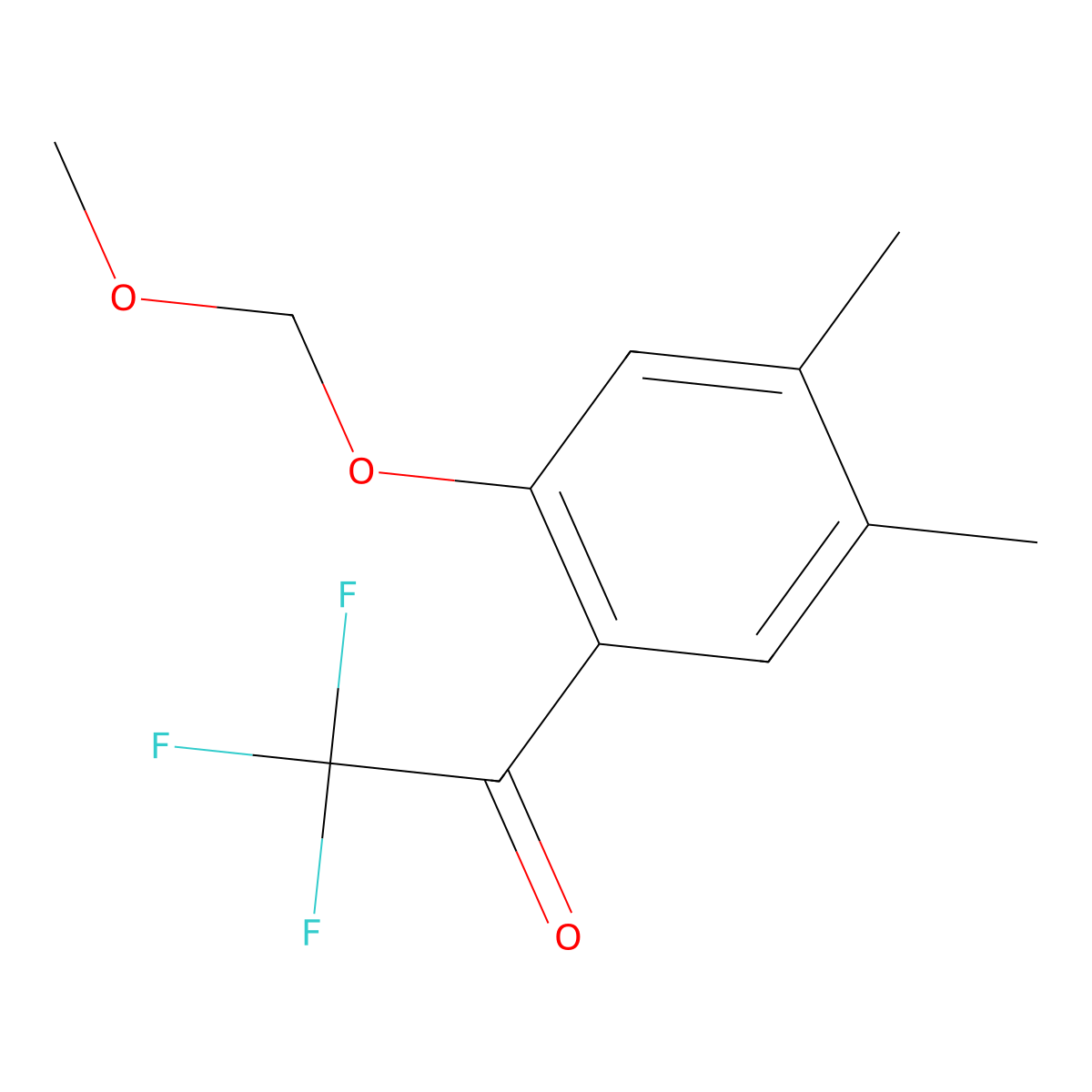 2,2,2-Trifluoro-1-(2-(methoxymethoxy)-4,5-dimethylphenyl)ethanone molecular structure, CAS 2901083-00-7