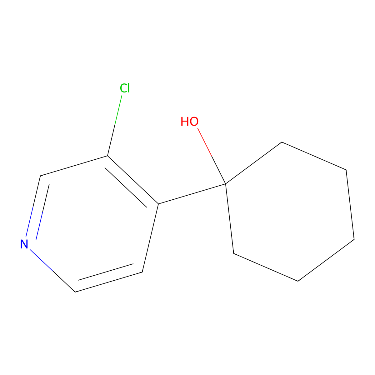 1-(3-Chloropyridin-4-yl)cyclohexanol molecular structure, CAS 2901083-13-2