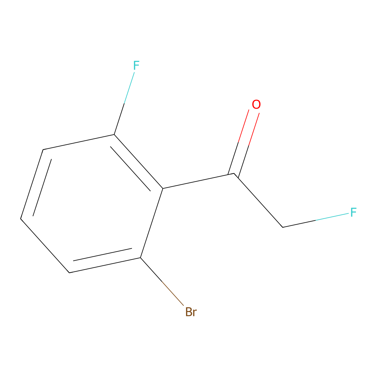 1-(2-Bromo-6-fluorophenyl)-2-fluoroethanone molecular structure, CAS 2901083-18-7