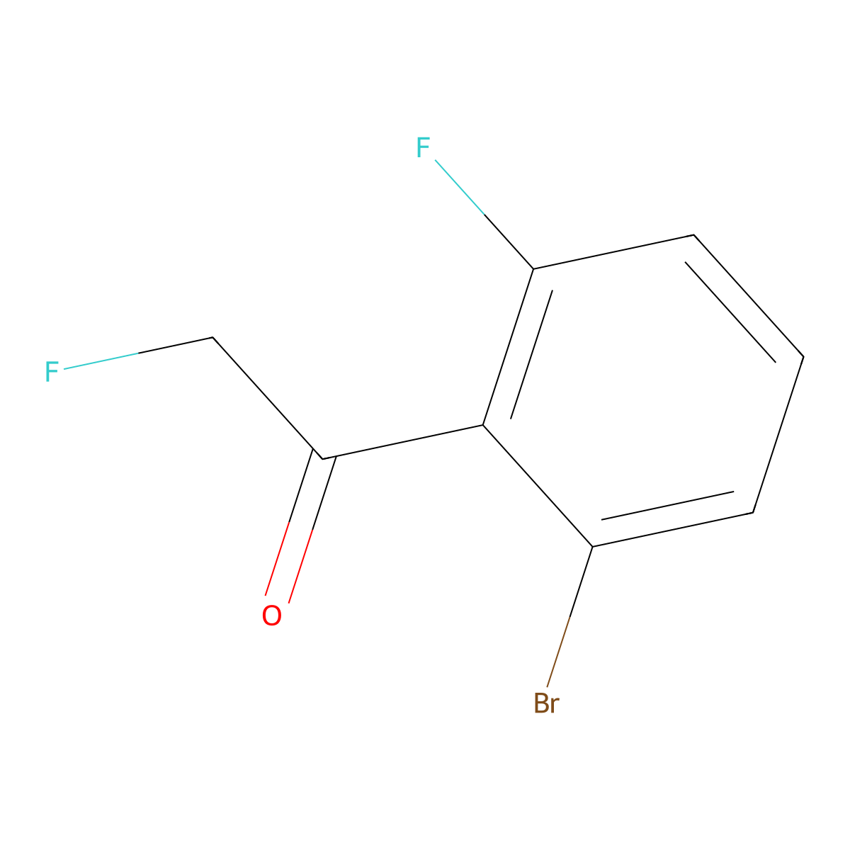 1-(2-Bromo-6-fluorophenyl)-2-fluoroethanone molecular structure, CAS 2901083-18-7