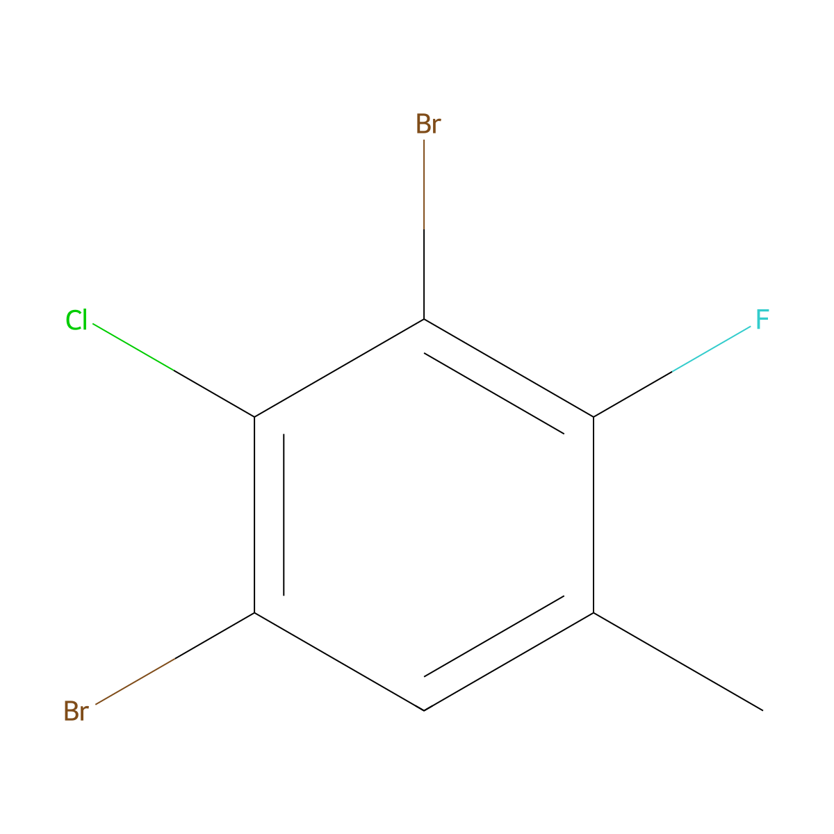 1,3-Dibromo-2-chloro-4-fluoro-5-methylbenZene molecular structure, CAS 2901083-19-8