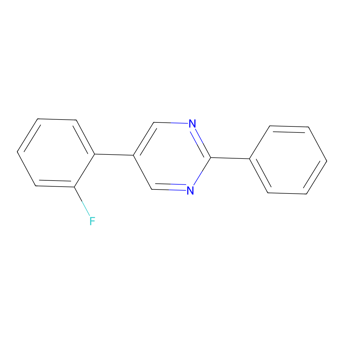 5-(2-Fluorophenyl)-2-phenylpyrimidine molecular structure, CAS 2901083-20-1