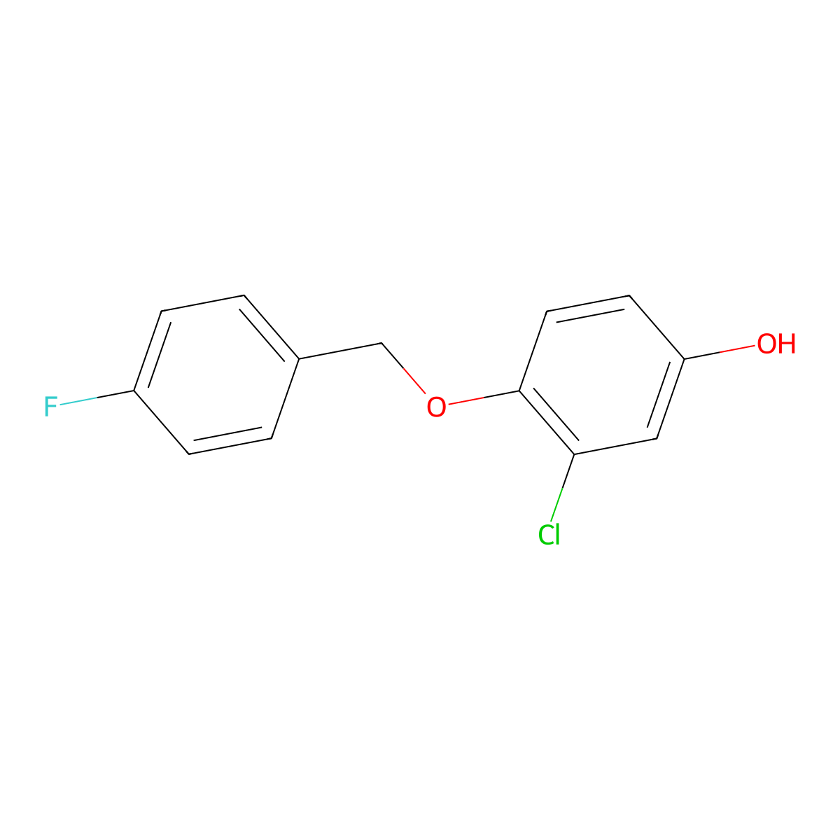3-Chloro-4-((4-fluorobenZyl)oxy)phenol molecular structure, CAS 2901083-27-8