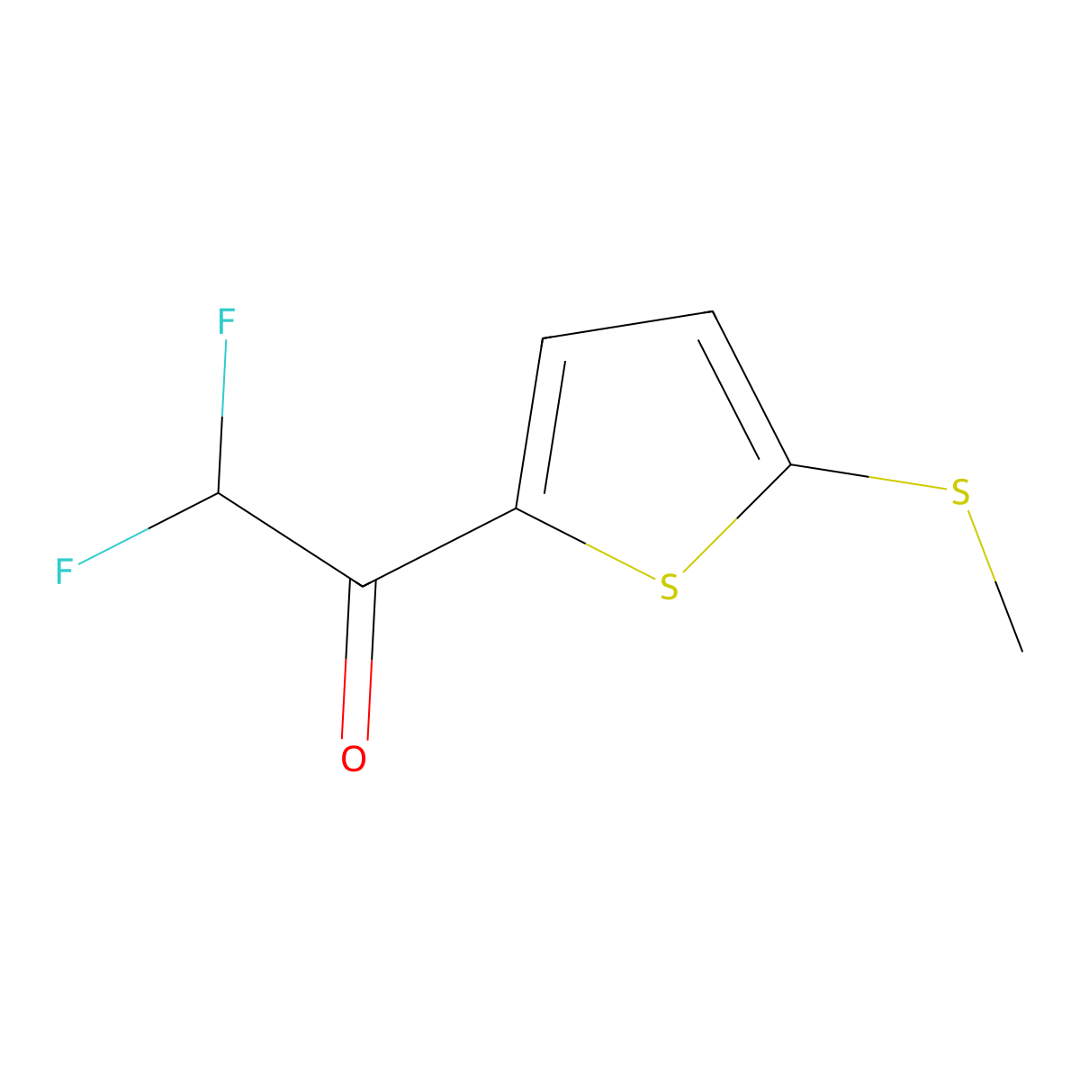 2,2-Difluoro-1-(5-(methylthio)thiophen-2-yl)ethanone molecular structure, CAS 2901083-29-0