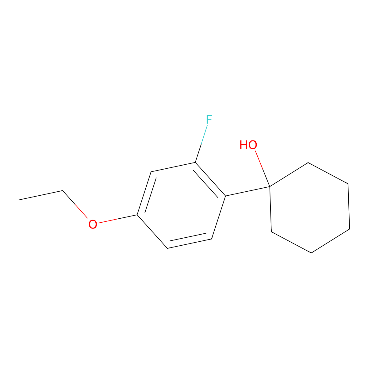 1-(4-Ethoxy-2-fluorophenyl)cyclohexanol molecular structure, CAS 2901083-39-2