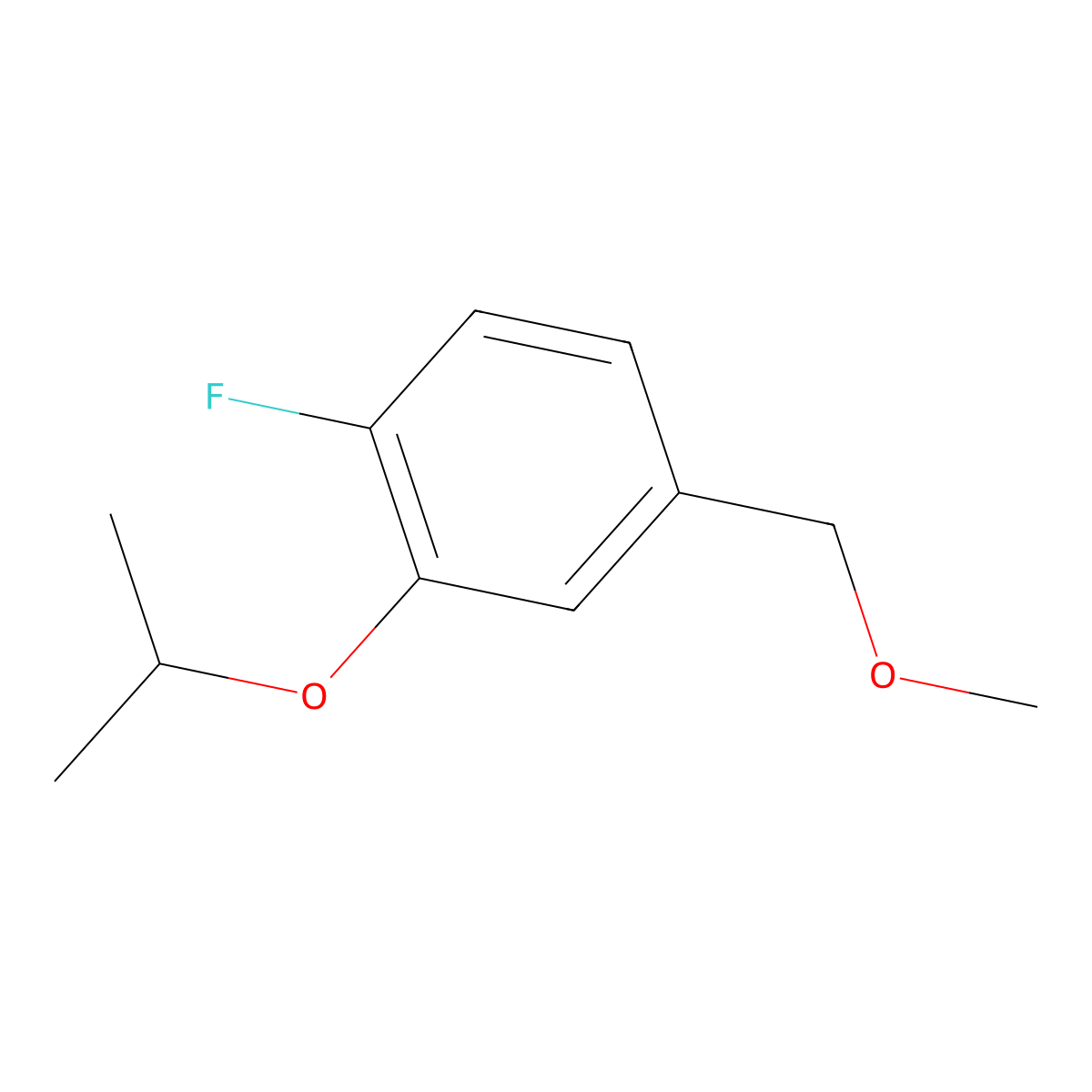 1-Fluoro-2-isopropoxy-4-(methoxymethyl)benZene molecular structure, CAS 2901083-40-5