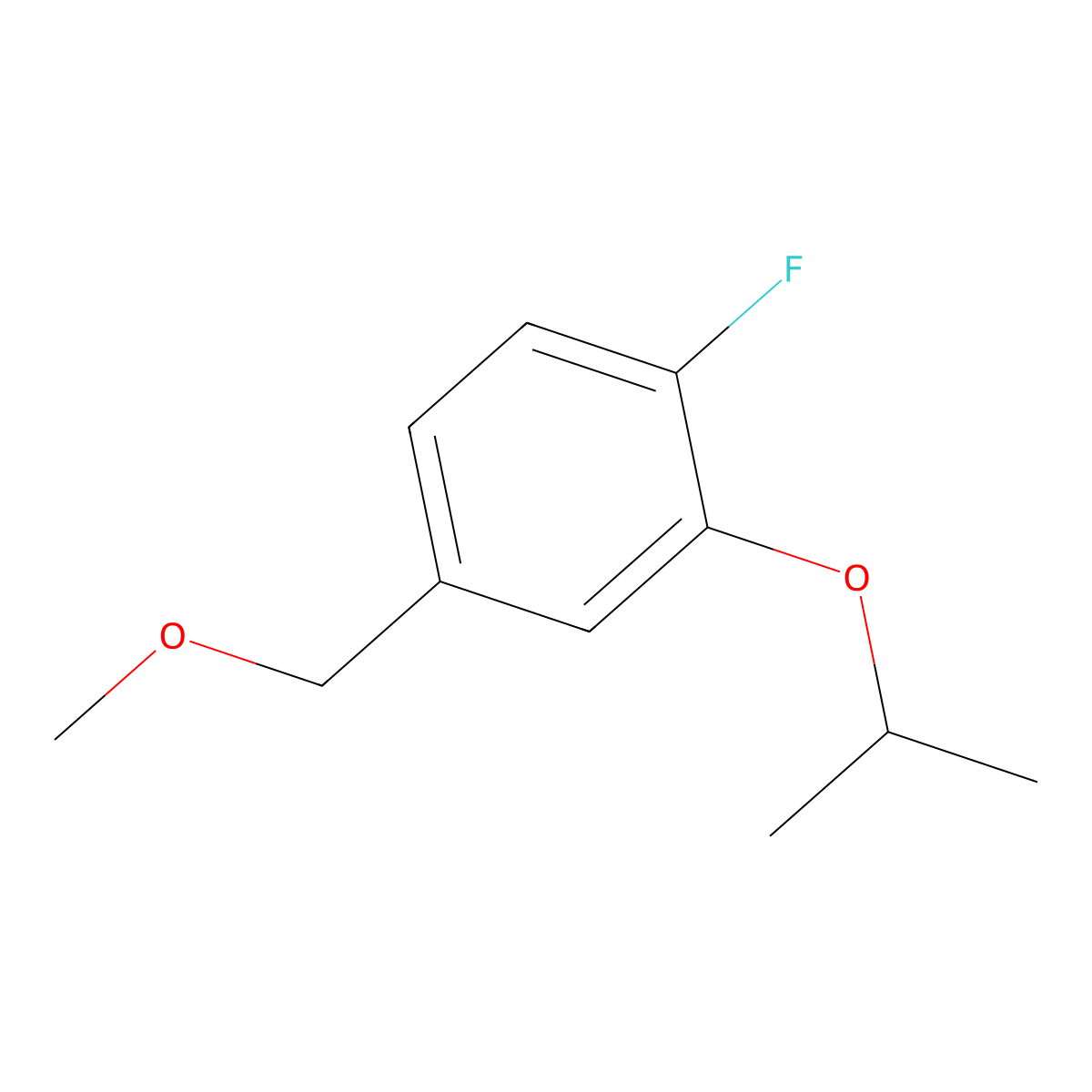 1-Fluoro-2-isopropoxy-4-(methoxymethyl)benZene molecular structure, CAS 2901083-40-5