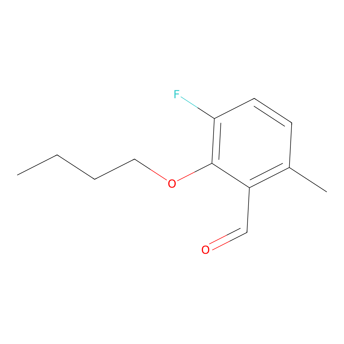2-Butoxy-3-fluoro-6-methylbenzaldehyde molecular structure, CAS 2901083-44-9