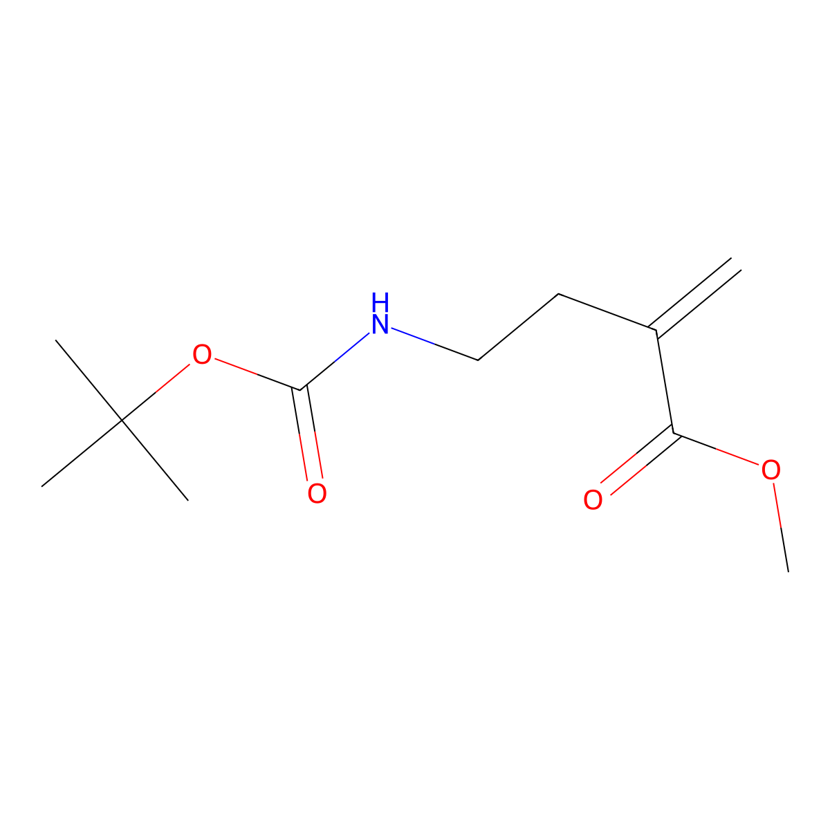 Methyl 4-{[(tert-butoxy)carbonyl]amino}-2-methylidenebutanoate molecular structure, CAS 2901083-51-8