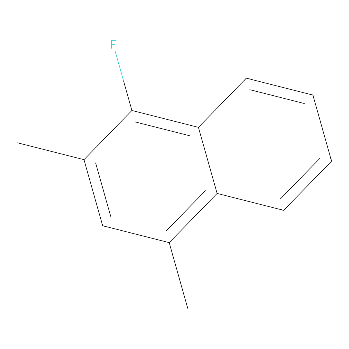 1-Fluoro-2,4-dimethylnaphthalene molecular structure, CAS 2901084-55-5